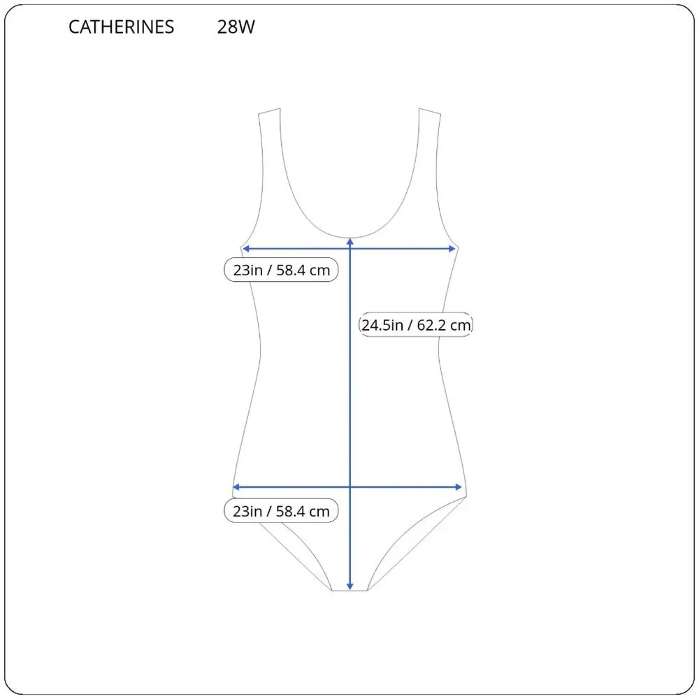 Catherines Women's Plus Size 28W One Piece Swimsuit Black Geometric GEO15E